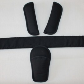 Funda para la barra , cubrecinturones y almohadilla , negro