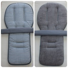 Conjunto a juego para  "Joolz ",Tela color gris con rayas