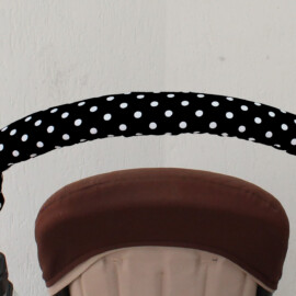 Funda para manillares ,Tela con dibujos de lunares ,negro