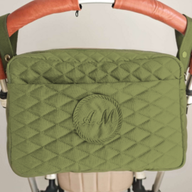 Tela impermeable !Bolsa acolchada para cochecito,color khaki