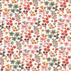 Tela de algodón estampada con flores