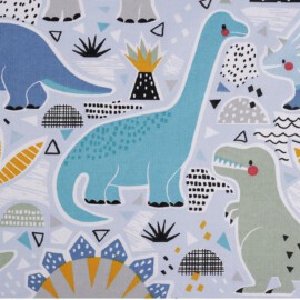 Tela con dibujos  dinosaurios