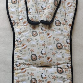 Colchoneta  para  "Cybex " , Animales del zoo en beige